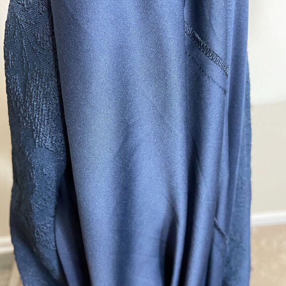 Tadashi Shoji Gown Dress 8 Size Kayla Ruffle Neckline Jacquard Textured … - Picture 10 of 10